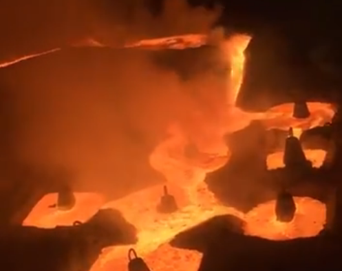 電弧爐冶煉現(xiàn)場(chǎng)視頻